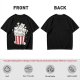 Olive T-Shirt With Cute Kitten Popcorn Bucket Graphic