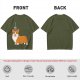 Olive Green T-Shirt With I Love My Corgi Graphic Print