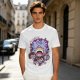 Olive T-shirt with Joyboy Gear 5 Luffy Laughing Anime Print