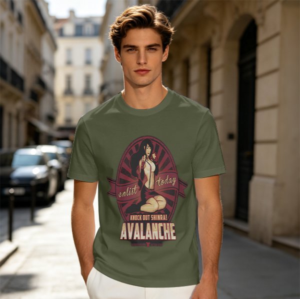 Avalanche Enlist Today Knock Out Shinra Graphic T-Shirt