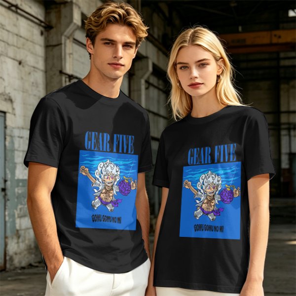 Gear Five Luffy Gomu Gomu No Mi Anime Graphic T-Shirt