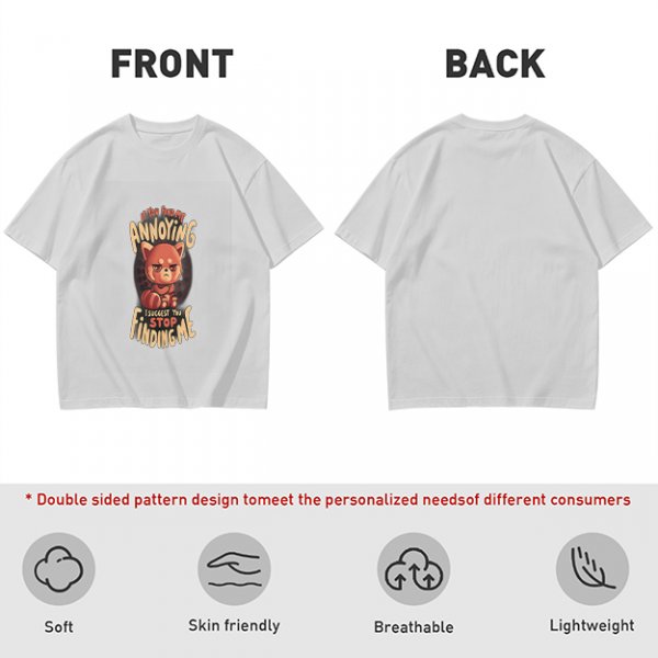 Olive t-shirt with annoyed red panda graphic and funny text