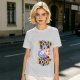 Olive t-shirt with funny pigeon pizza 'Give me food or I will poop' print