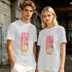 Olive T-Shirt With Ramen Tarot Card Style Graphic Print