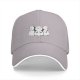 Black baseball cap with three stylized hamster graphic print