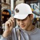 Black baseball cap with 'Enjoy Your Monday' grim reaper coffee graphic
