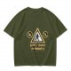 Olive T-Shirt With Coffee Search In Progress Warning Print