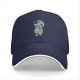 Black Baseball Cap With Kodama Forest Spirit Graphic Print