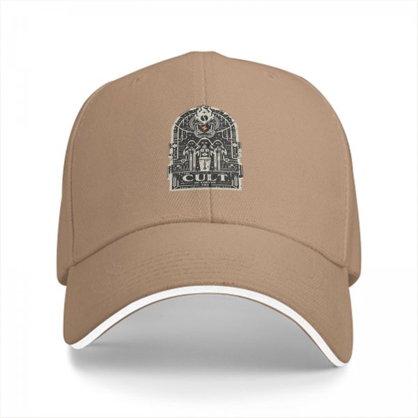 Black Baseball Cap With Cult Themed Archway Graphic