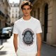 Olive Graphic T-Shirt with Shitstorm Survivors Club Cartoon Print