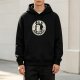 Black Hoodie With Seal Of Disapproval Graphic Print