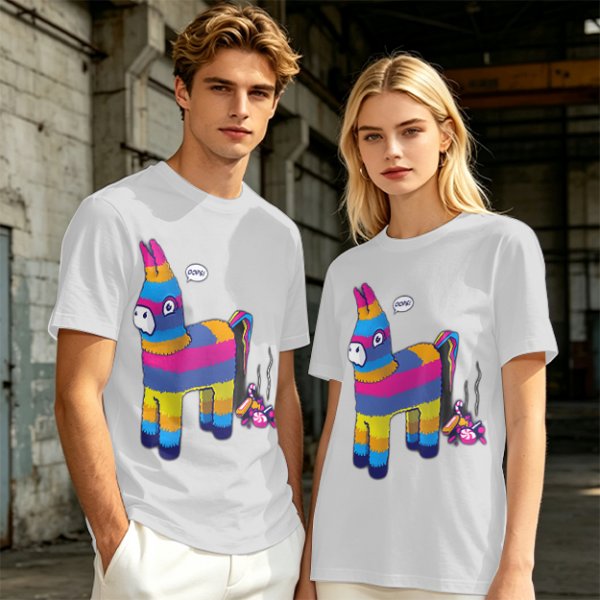 Oops Donkey Pinata Graphic Olive Green T-Shirt