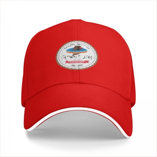 Black Baseball Cap With Aperture Bakery Cake Logo Print