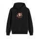 Black Hoodie with Cute Red Panda Pew Pew Graphic