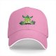 Black baseball cap with green ghostly villain silhouette graphic