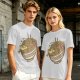 Olive Green T-Shirt With Illustrated Noodle Bowl Print
