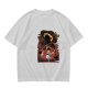 Olive Anime Graphic T-Shirt With Straw Hat Character Design