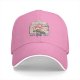 Black baseball cap with cute rabbit in kimono cherry blossom print