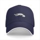 Black Baseball Cap With Funny Disconnected Stick Figure Print