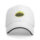 Black baseball cap with Cave's Combustible Lemonade flame logo