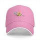 Black baseball cap with cartoon burning character and worried companion graphic