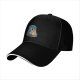 Black Baseball Cap with Whimsical Fantasy Character Art Print