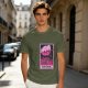 Olive T-Shirt With Tarot Card Style Goose Print HJÖNK