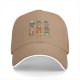 Black Baseball Cap With Cute Animal Teacup Character Print