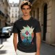Hunter x Hunter Anime Graphic Tee with Sunset Landscape Art
