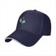 Black Baseball Cap With Dragon Silhouette And Full Moon Print