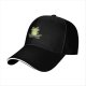 Black baseball cap with meditating frog graphic