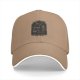 Black baseball cap with paranormal cat skeleton graphic design