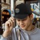 Black Baseball Cap with One Piece Straw Hat Pirate Graphic