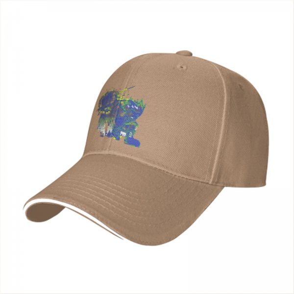 Black Baseball Cap With Anime Superhero Punch Graphic Print