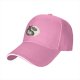 Black baseball cap with yin yang cat graphic design