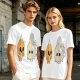 Olive T-Shirt With Surprised Flame and Burnt Ghost Character Art