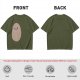 Olive Green T-Shirt With Cute Smiling Potato Graphic