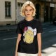 Oversized Olive T-Shirt with Saitama 'OK' Anime Graphic Print