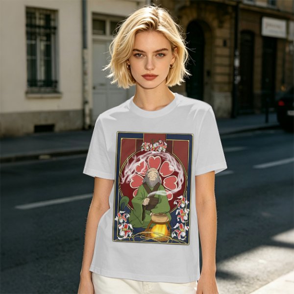 Olive Green T-Shirt Featuring Iroh from Avatar: The Last Airbender