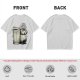 Olive Green T-Shirt With Raccoon Standing Next To Trash Can Graphic