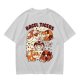 Olive Green T-Shirt With Cute Bagel Tigers Graphic Print