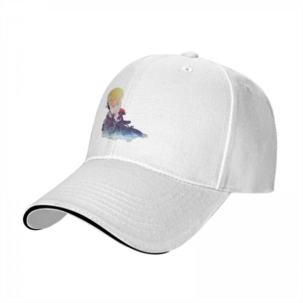 Black Baseball Cap With Watercolor Moon And Silhouette Art Print