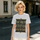 Olive t-shirt with humorous 'some things are better left alone' print
