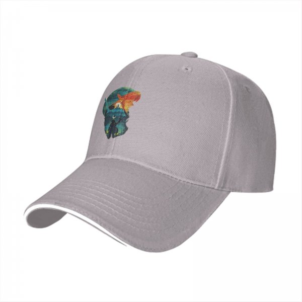 Black Baseball Cap With Fantasy Warrior Art Print