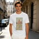 Olive T-Shirt With Retro Mountain And Ramen Noodle Landscape Print