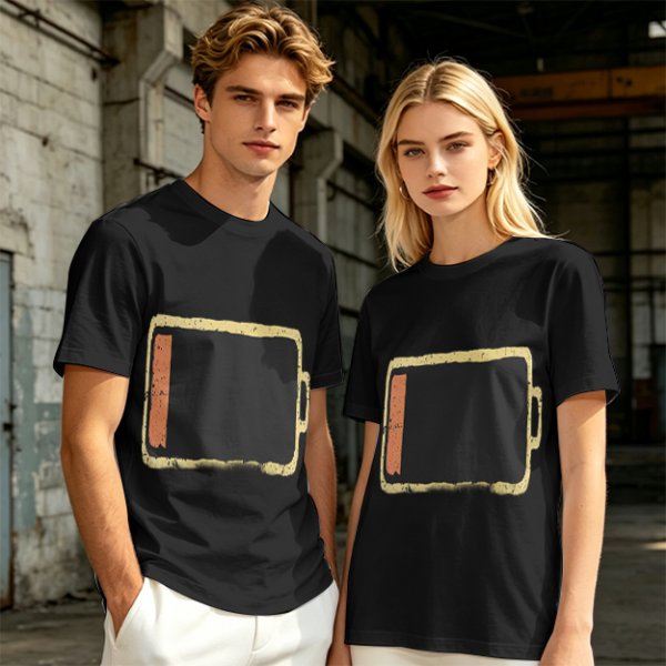 Olive Green T-Shirt With Distressed Retro TV Graphic Print