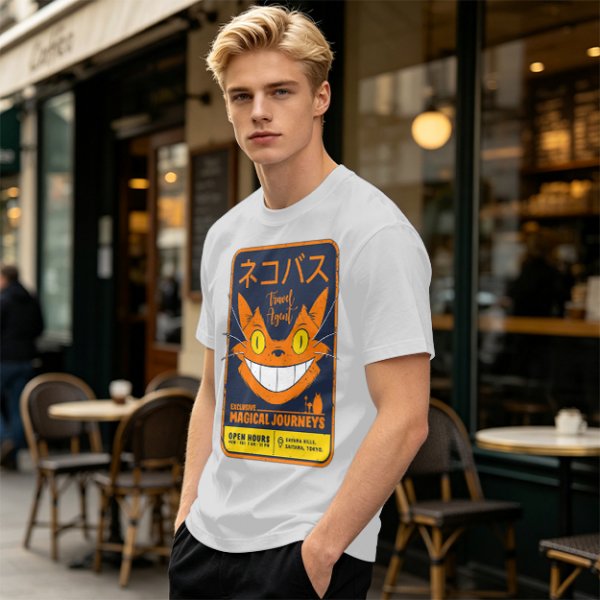Magical Cat Bus Travel Agent Graphic T-Shirt Design
