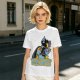 Olive T-shirt with Evil Girl Graphic Print