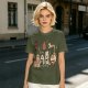 Olive T-Shirt with Japanese Food Monster Yokai Art Print