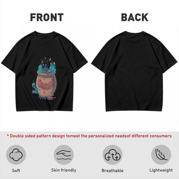 Olive T-Shirt With Cookie Monster Cookie Jar Graphic